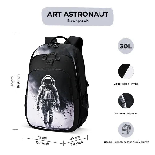 Gear Art Astronaut 19" Backpack – Black-White & Black-Grey