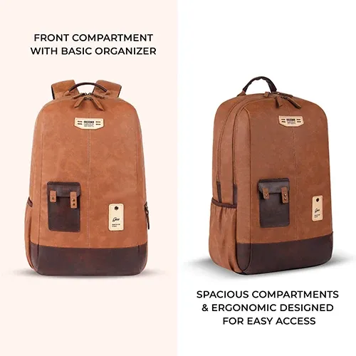 Gear Classic 2 faux leather laptop backpack 31L