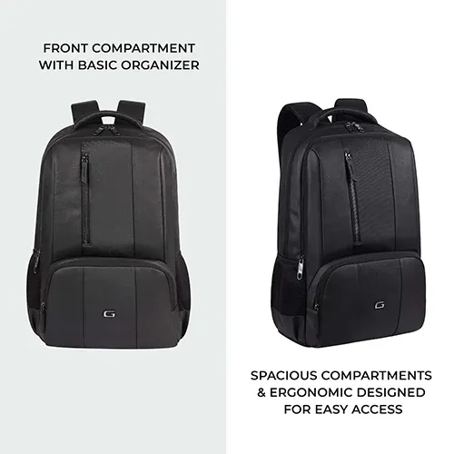 Gear Vault Faux Leather Laptop Backpack 30L