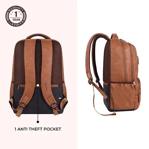 Gear Heritage Faux Leather Laptop Backpack 30L
