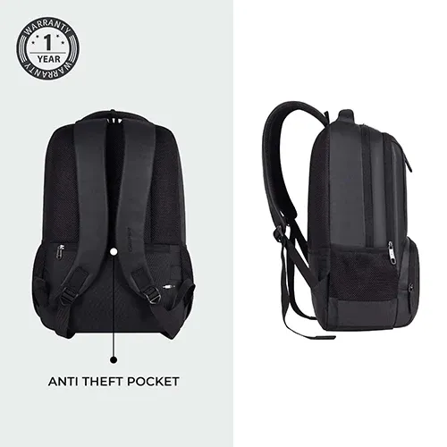 Gear Vault Faux Leather Laptop Backpack 30L