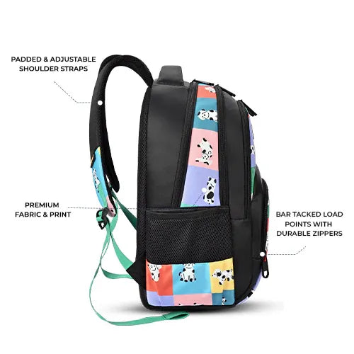 Gear Puffy 17" Backpack – Black-Green