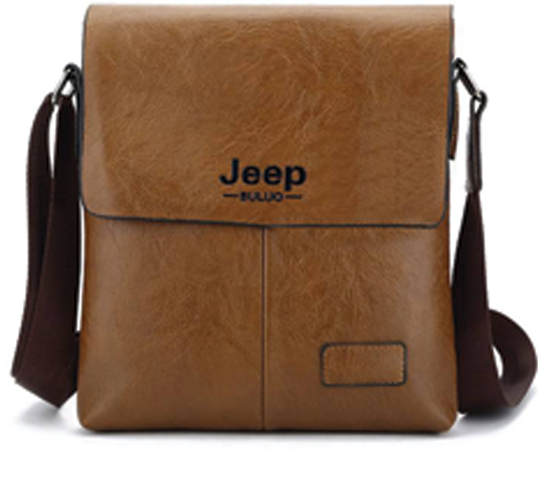 Jeep BULUO Man Leather Messenger Bag Male Cross Body Shoulder Business Bags For Men