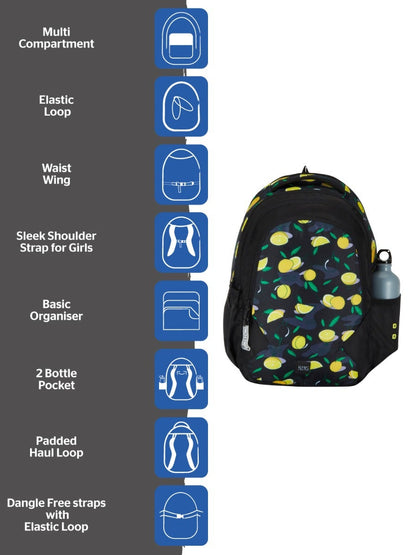 WIKI Girl 1Citrus Black Backpack