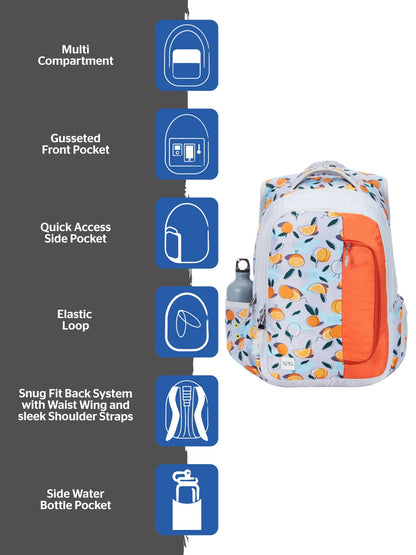 WIKI GIRL 4 Laptop Backpack with Sleeve Separator Grey