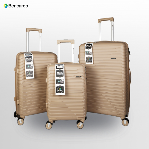 Bencardo Waves Hard-Shell 3Pc Travel Luggage Set | Durable, Stylish & Secure