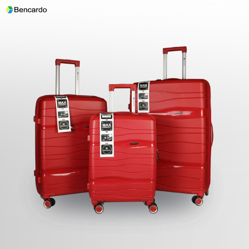 Bencardo SWISS 3Pc Hard-Shell Travel Luggage Set | Anti-Theft Zipper | Combination Lock