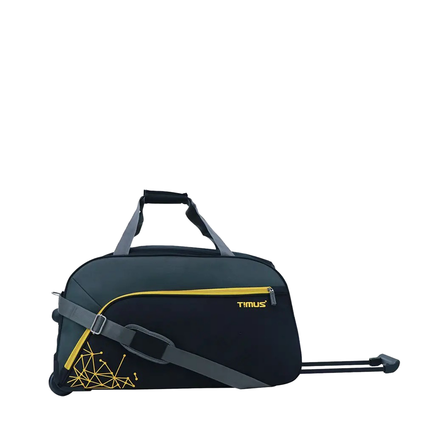Timus Dynamite 65 cm 2-Wheel Travel Duffel Strolley Bag – Black  Feature-Focused: