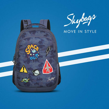 Skybags Squad 09 School Backpack Camo