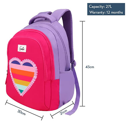 Genie Heartbeat 17" Junior Backpack - Pink