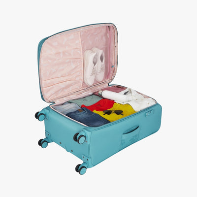 Genie Bloom Soft Luggage Set of 3 Pcs - Teal