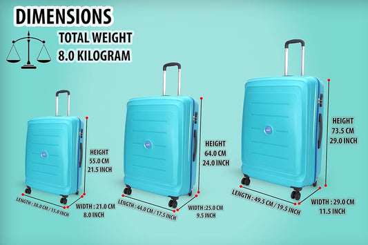 VIP Manama Polycarbonate Luggage Bags (Set of 3 PC)