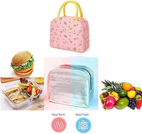 Insulated Lunch Bag | Lunch Bag for Kids,Student,Adult | Tiffin Bag | Insulated Stylish Polyester Lunch,Tiffin Bags | Bag for Picnic | Portable and Reusable Lunch Bag