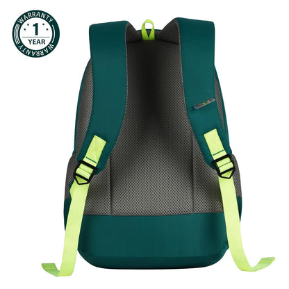Gear Hello Panda 15"/20L Medium Water Resistant School Bag/Casual Backpack/Daypack/Travel Backpack/Kids Bag for Boys/Girls-Green || Lightweight, Comfortable & Functional