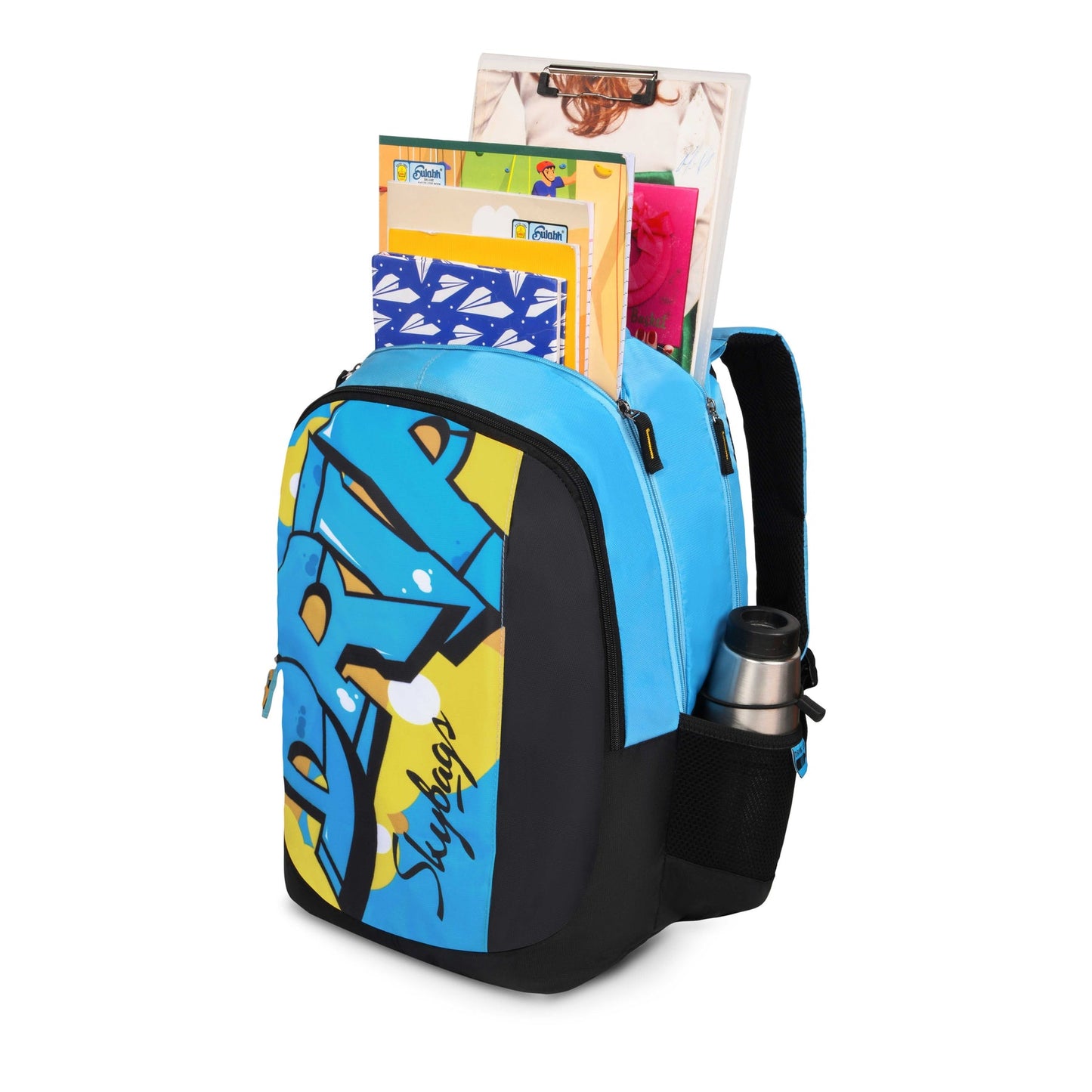 Skybags Squad Pro 04 School Backpack Sky Blue