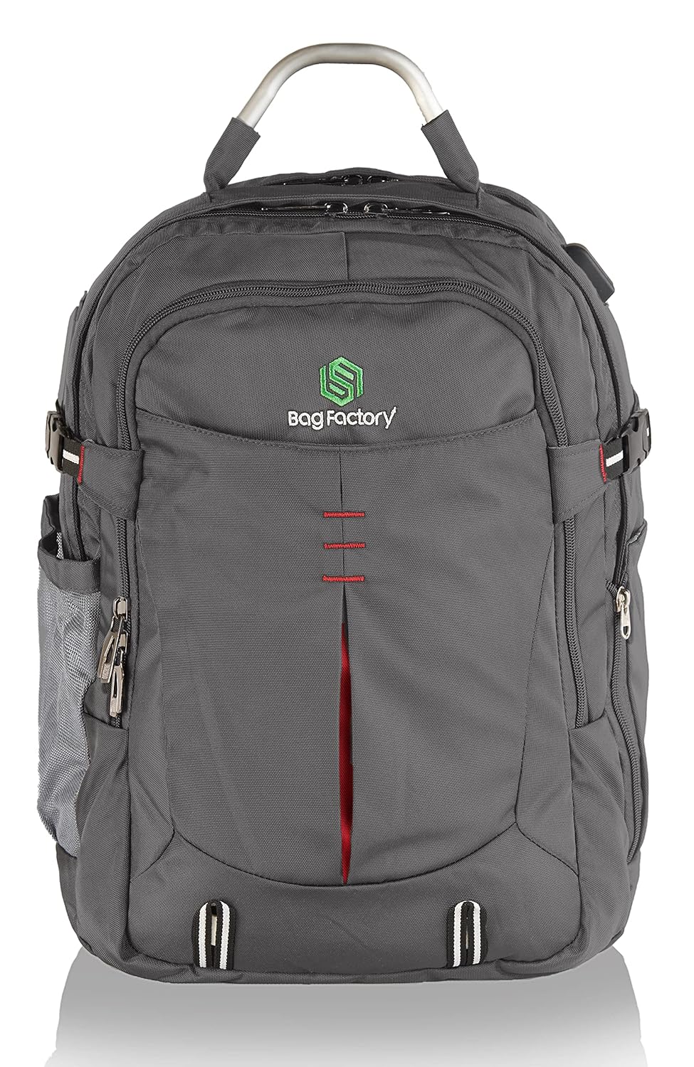 BAG FACTORY Casual Water Resistant Backpack with USB Charging Port 38 Ltrs