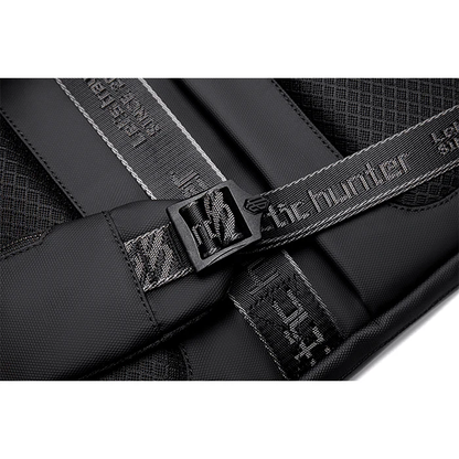 ah arctic hunter Slim Backpack For Men 18L Semi-Hard 15.6" Laptop Bag Anti-Theft Backpack With Lock With Inner Bottle Pocket Water-Resistant Gaming Backpack For Business College Daily Use, Black