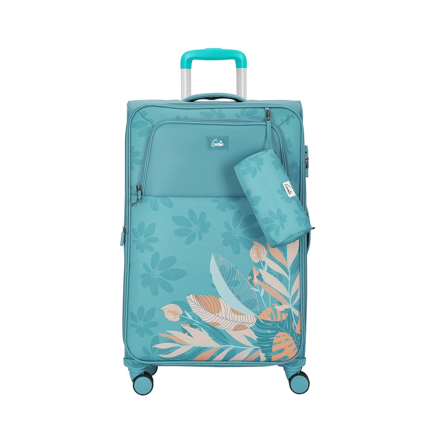 Genie Bloom Soft Luggage Set of 3 Pcs - Teal