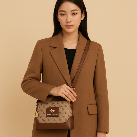 Women’s PU Leather Crossbody Bag – Lightweight Shoulder Handbag with Adjustable Strap & Zipper