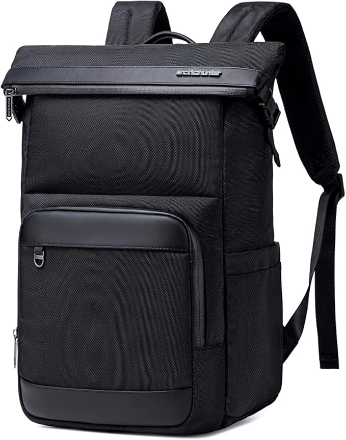 Arctic Hunter Backpack for Men 17L Stylish Laptop Backpack with 15.6" Shockproof Laptop Pocket Premium Backpack for Office Daily Use Water-resistant Polyester College Backpack,B00684-Black