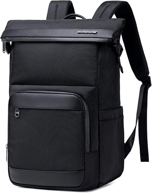 Arctic Hunter Backpack for Men 17L Stylish Laptop Backpack with 15.6" Shockproof Laptop Pocket Premium Backpack for Office Daily Use Water-resistant Polyester College Backpack,B00684-Black