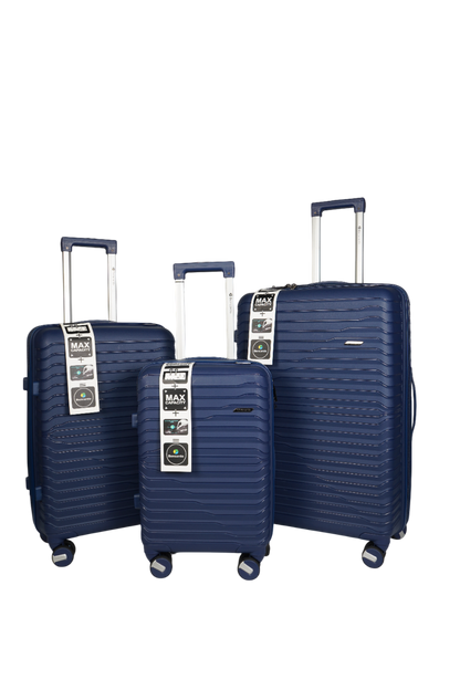 Bencardo Waves Hard-Shell 3Pc Travel Luggage Set | Durable, Stylish & Secure