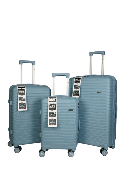 Bencardo Waves Hard-Shell 3Pc Travel Luggage Set | Durable, Stylish & Secure