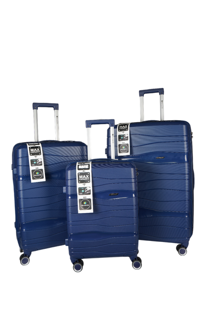 Bencardo SWISS 3Pc Hard-Shell Travel Luggage Set | Anti-Theft Zipper | Combination Lock