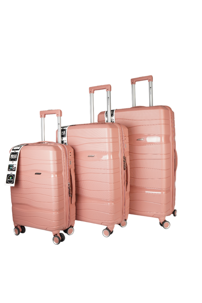 Bencardo SWISS 3Pc Hard-Shell Travel Luggage Set | Anti-Theft Zipper | Combination Lock
