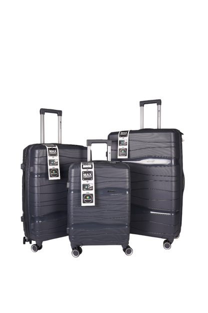 Bencardo SWISS 3Pc Hard-Shell Travel Luggage Set | Anti-Theft Zipper | Combination Lock