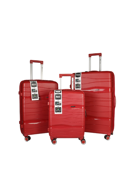 Bencardo SWISS 3Pc Hard-Shell Travel Luggage Set | Anti-Theft Zipper | Combination Lock
