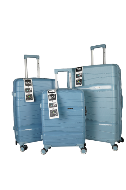 Bencardo SWISS 3Pc Hard-Shell Travel Luggage Set | Anti-Theft Zipper | Combination Lock