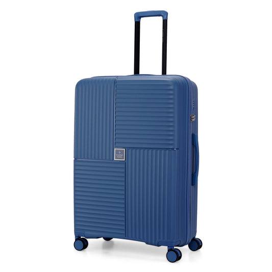Nasher Miles Medium Suitcase (65 cm) 8 Wheels - Singapore Hard-Sided Polypropylene Medium Luggage Navy Blue 65cm Trolley Bag - Navy Blue