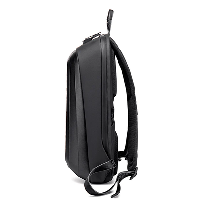 ah arctic hunter Slim Backpack For Men 18L Semi-Hard 15.6" Laptop Bag Anti-Theft Backpack With Lock With Inner Bottle Pocket Water-Resistant Gaming Backpack For Business College Daily Use, Black