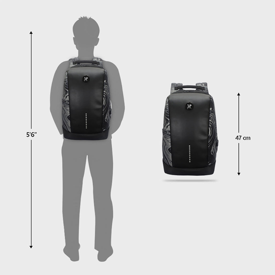 Arctic Fox Slope Anti-Theft Marble Black Laptop bag and Backpack