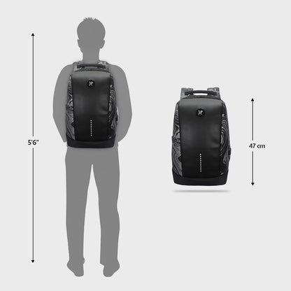 Arctic Fox Slope Anti-Theft Marble Black Laptop bag and Backpack