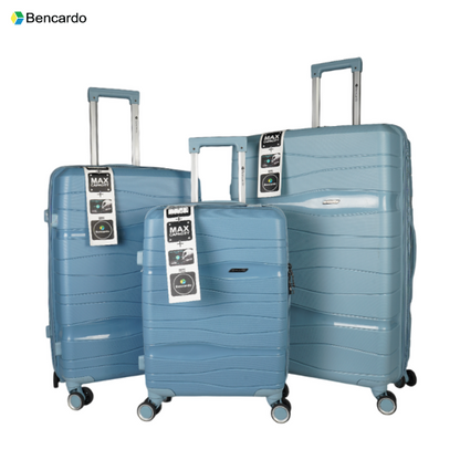 Bencardo SWISS 3Pc Hard-Shell Travel Luggage Set | Anti-Theft Zipper | Combination Lock