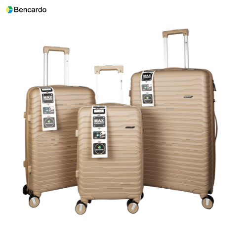 Bencardo Waves Hard-Shell 3Pc Travel Luggage Set | Durable, Stylish & Secure