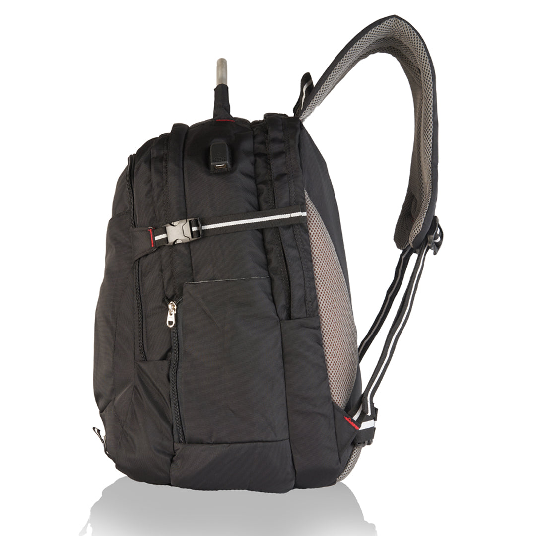BAG FACTORY Casual Water Resistant Backpack with USB Charging Port 38 Ltrs