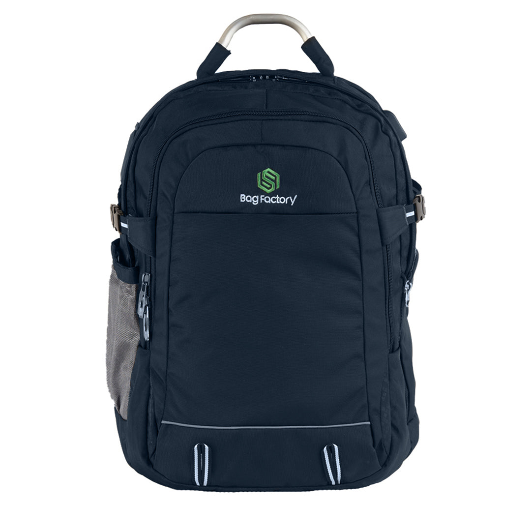 BAG FACTORY Casual Water Resistant Backpack 02 with USB Charging Port 38 Ltrs