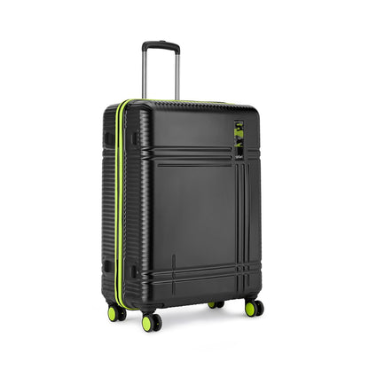 Safari Zany 24" Black Polycarbonate Cabin Trolley – Lightweight Hard Shell with TSA Lock & 8 Spinner Wheels