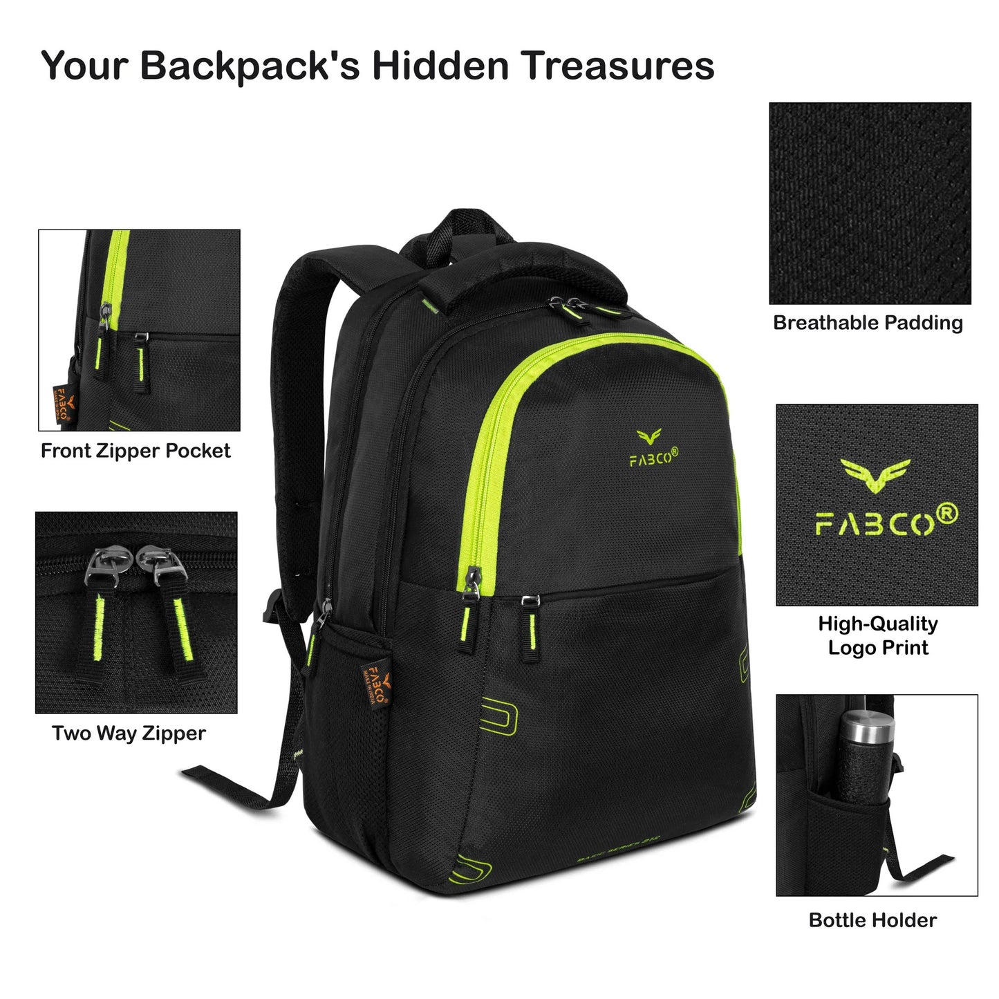 Fabco Laptop  Lightweight Backpack For Office & College