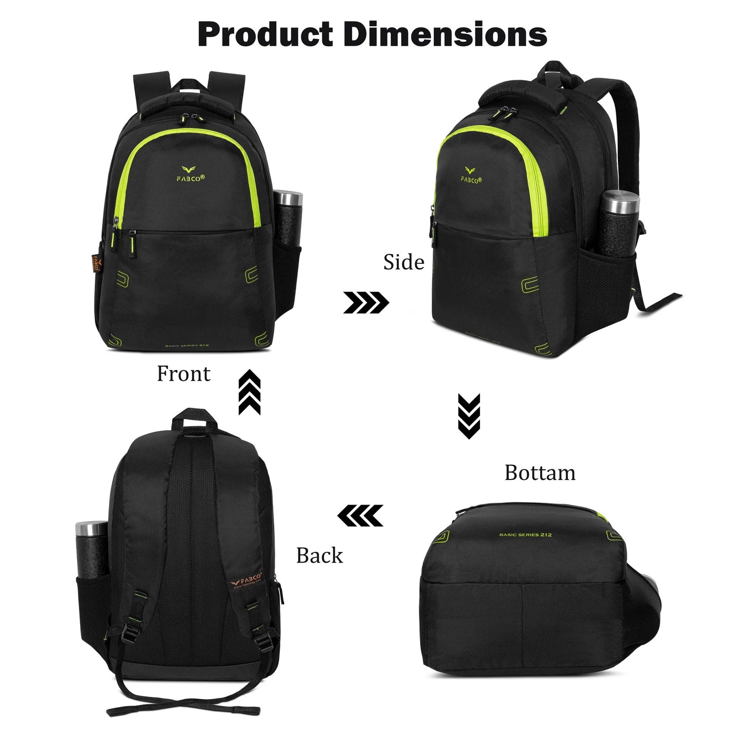 Fabco Laptop  Lightweight Backpack For Office & College
