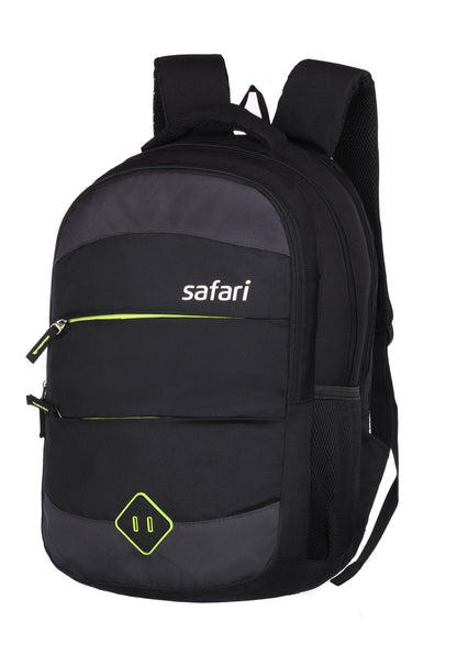 Safari Trixy Pro 32L Backpack – Multi-Pocket Polyester Bag for Men & Women (Black, 2 Compartments)