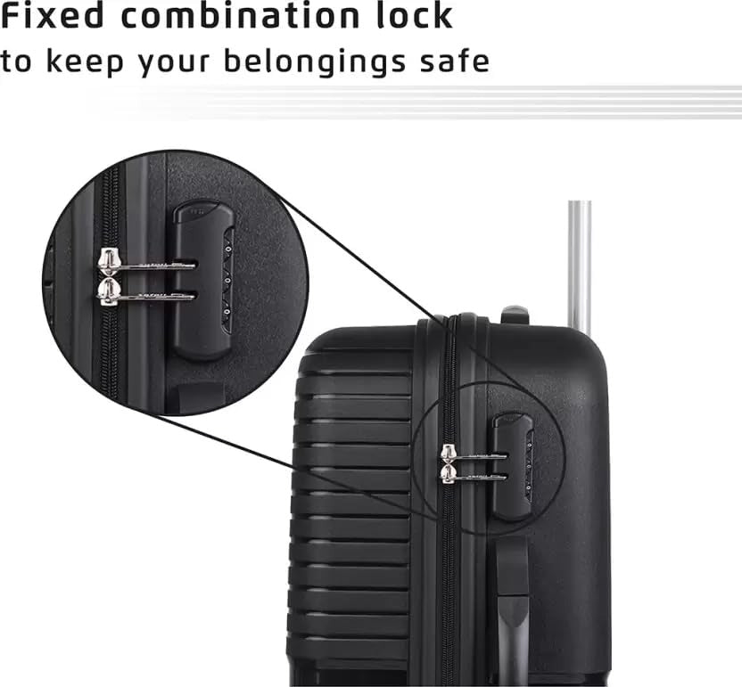 Safari Set of 3 Trolley Bags – Hard-Shell Luggage with 4 Wheels & 3-Dial Number Lock (5-Year Warranty)