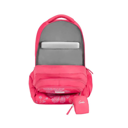 Genie Sprinkle 36L Pink 4 Compartment School Backpack With Premium Fabric