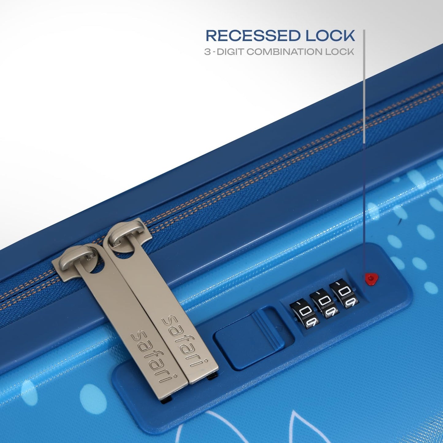 Safari Serene Pro 8 Wheels Set of 2 (Cabin + Medium) Trolley Bags, Hard Case Printed Polycarbonate, 360 Degree Wheeling Carry-on & Check-in Luggage, Suitcase for Travel, Trolley Bags for Travel