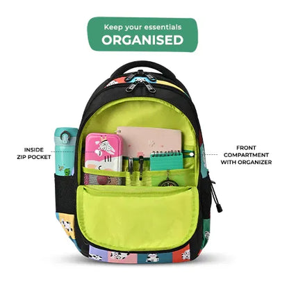Gear Puffy 17" Backpack – Black-Green