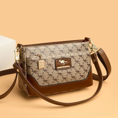 Women’s PU Leather Crossbody Bag – Lightweight Shoulder Handbag with Adjustable Strap & Zipper