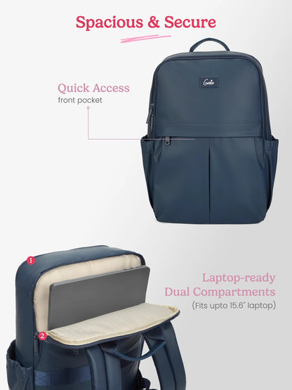 Cipher 27 L Navy Blue Formal Backpack Laptop Sleeve